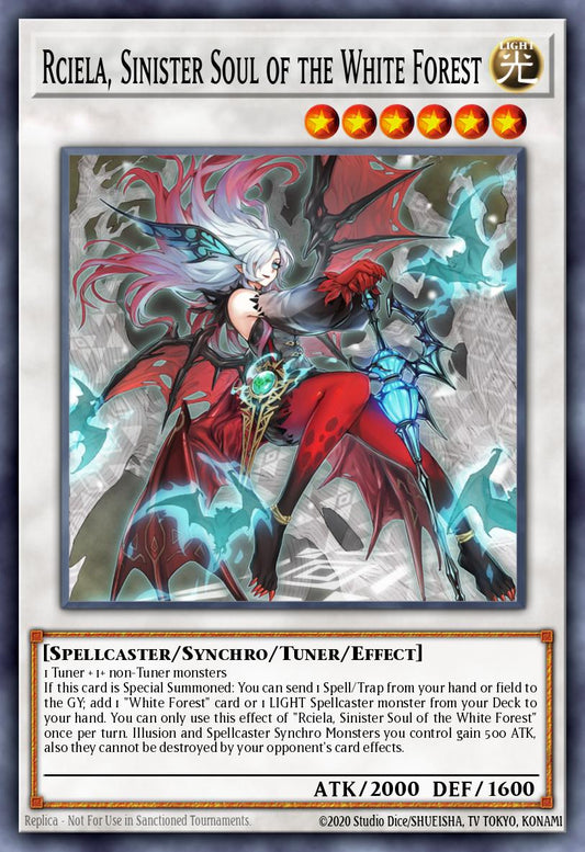 Rciela, Sinister Soul of the White Forest - MP25-EN087 - 1st Edition - Prismatic Secret Rare
