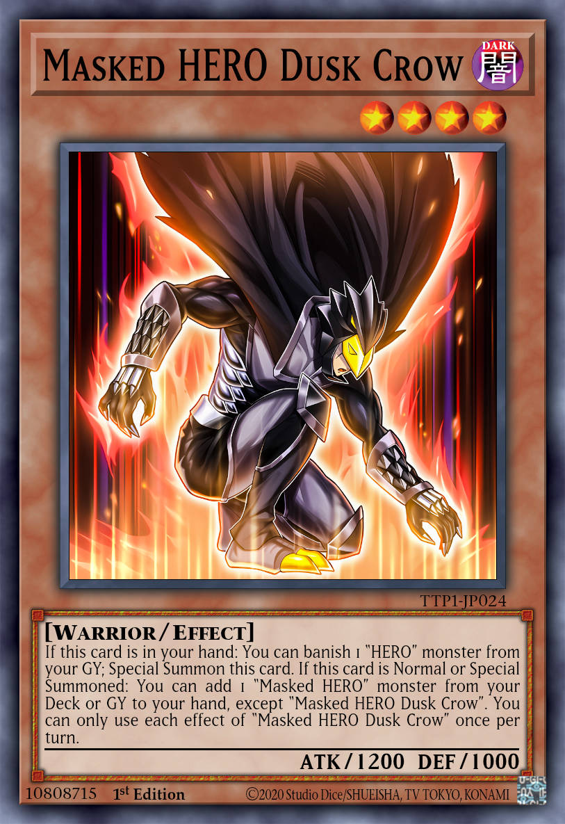 Masked HERO Dusk Crow - MZMU-EN014 - 1st Edition - Super Rare