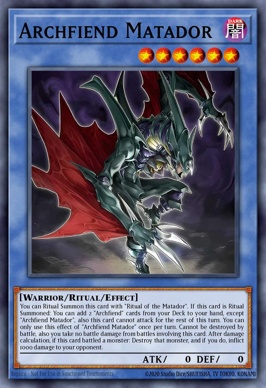 Archfiend Matador - MZMU-EN022 - 1st Edition - Super Rare