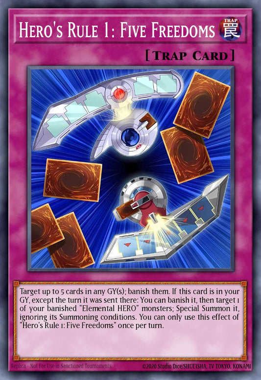 Hero's Rule 1: Five Freedoms - MZMU-EN027 - 1st Edition - Rare