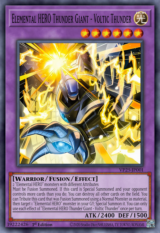 Elemental HERO Thunder Giant – Voltic Thunder - MZMU-EN029 - 1st Edition - Super Rare