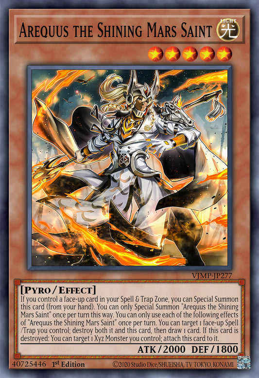 Arequus the Shining Mars Saint - MZMU-EN051 - 1st Edition - Super Rare