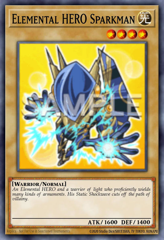 Elemental HERO Sparkman (Chibi Artwork) - MZMU-EN059 - 1st Edition - Secret Rare