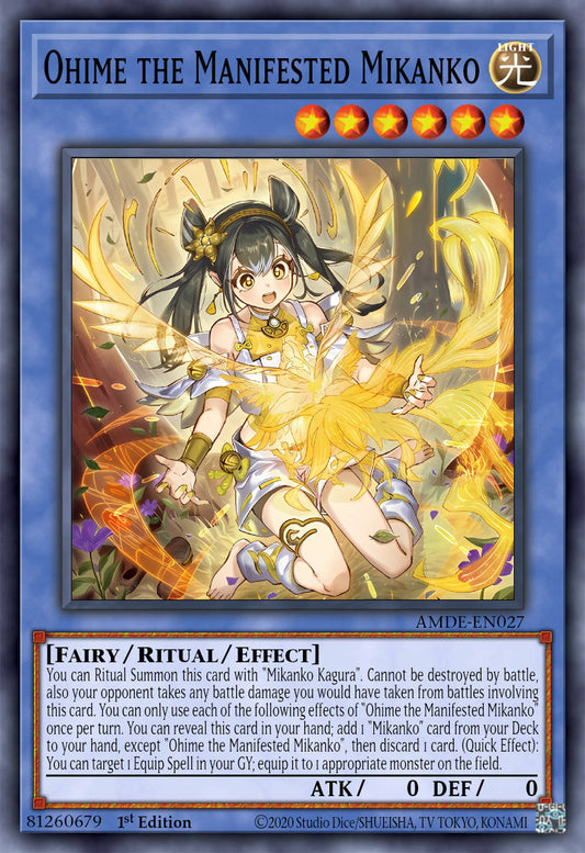 Ohime the Manifested Mikanko (Alternate Artwork) - MZMU-EN073 - 1st Edition - Ultra Rare