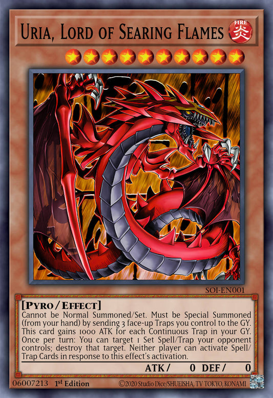 Uria, Lord of Searing Flames - MZMU-EN074 - 1st Edition - Rare