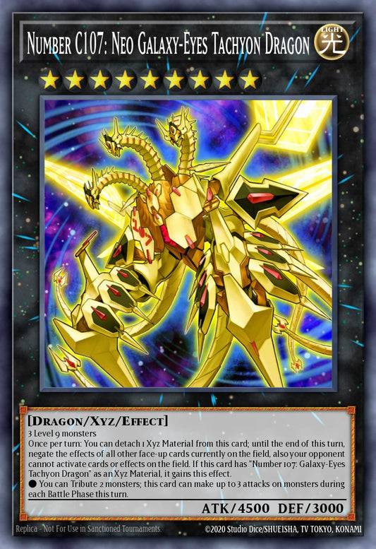Number C107: Neo Galaxy-Eyes Tachyon Dragon - MZTM-EN092 - 1st Edition - Rare