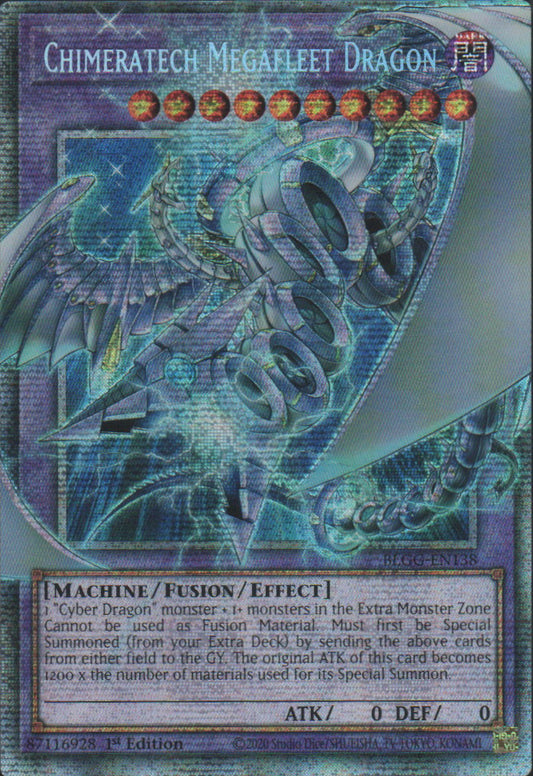 Chimeratech Megafleet Dragon (extended art) - BLGG-EN138 - 1st Edition - Starlight Rare