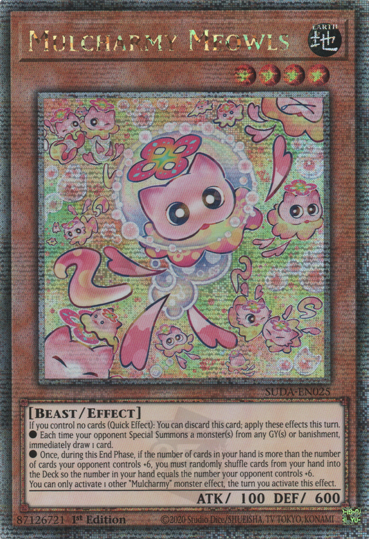 Mulcharmy Meowls - SUDA-EN025 - 1st Edition - Quarter Century Secret Rare