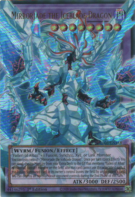 Mirrorjade the Iceblade Dragon (Extended Art) - RA05-EN148 - 1st Edition - Ultra Rare
