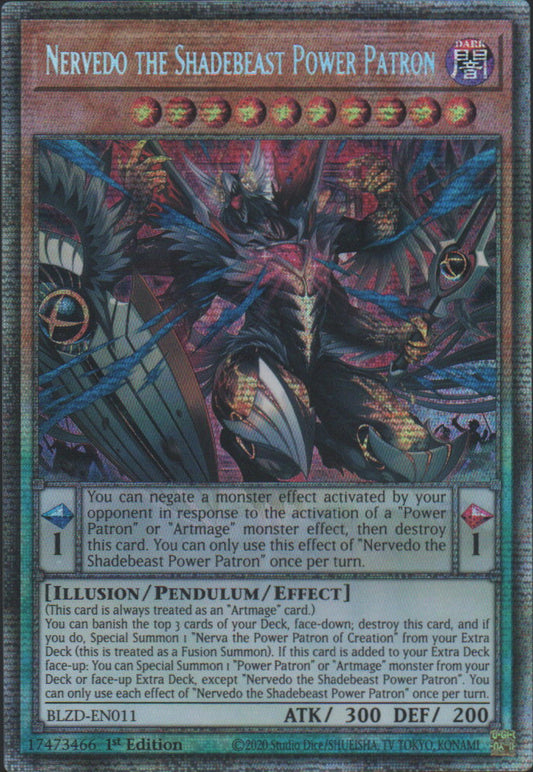 Nervedo the Shadebeast Power Patron - BLZD-EN011 - 1st Edition - Starlight Rare