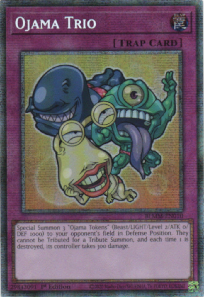 Ojama Trio (Chibi Artwork) - BLMM-EN010 - 1st Edition - Starlight Rare