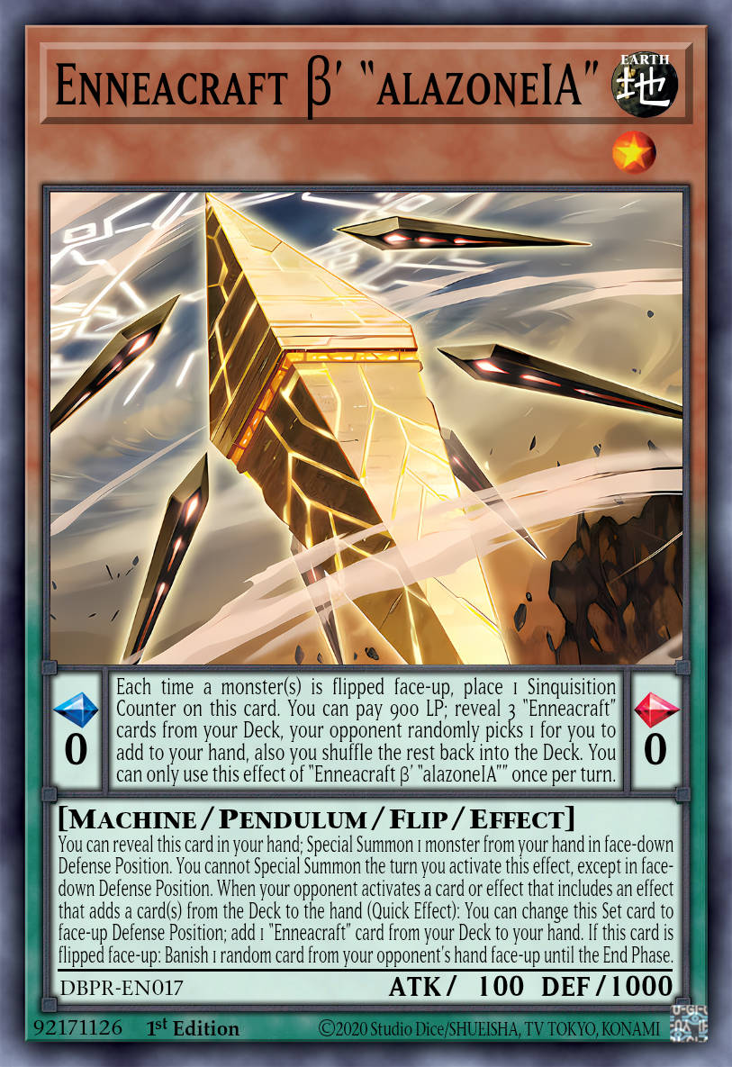 Deftero Enneacraft – “alazoneIA” - PHRE-EN017 - 1st Edition - Super Rare