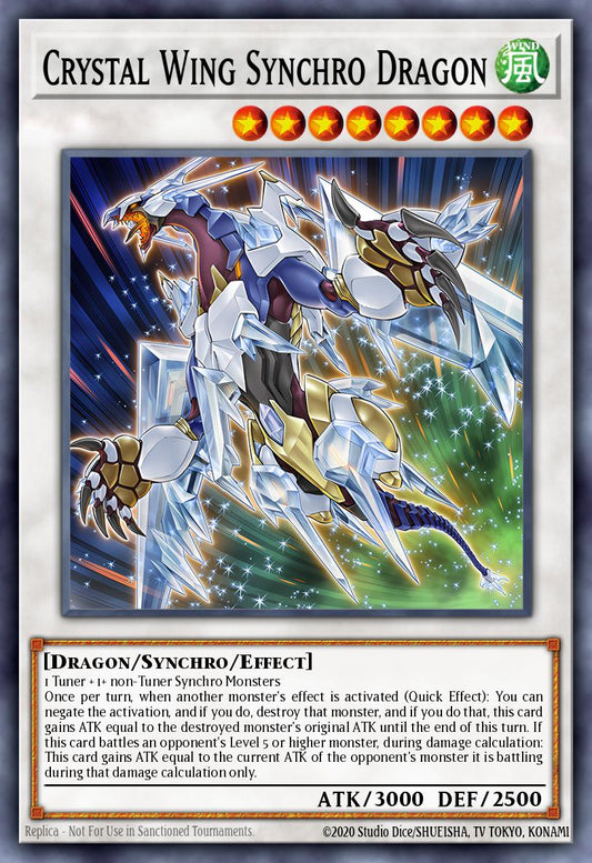 Crystal Wing Synchro Dragon - PHRE-EN059 - 1st Edition - Rare