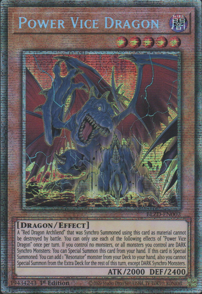 Power Vice Dragon - BLZD-EN002 - 1st Edition - Starlight Rare