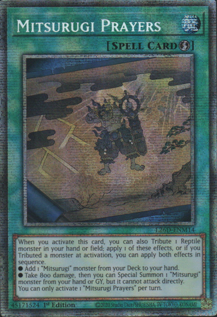 Mitsurugi Prayers - L26D-ENM14 - 1st Edition - Starlight Rare
