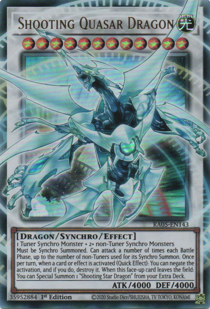 Shooting Quasar Dragon (Extended Art) - RA05-EN143 - 1st Edition - Ultra Rare