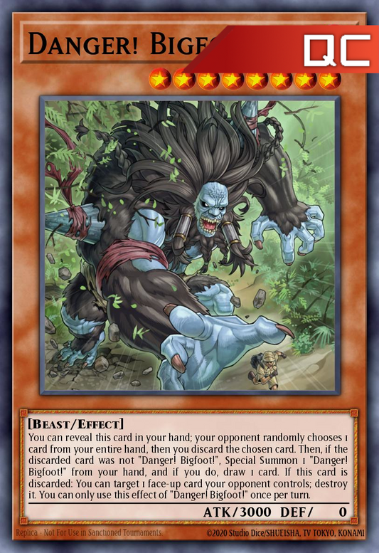 Danger! Bigfoot! - RA03-EN019 - 1st Edition - Quarter Century Secret Rare