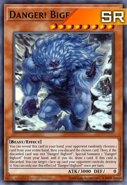 Danger! Bigfoot! (Alternate Art) - RA03-EN019 - 1st Edition - Super Rare