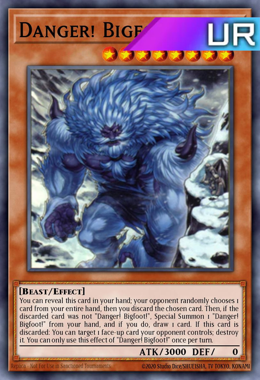 Danger! Bigfoot! (Alternate Art) - RA03-EN019 - 1st Edition - Ultra Rare