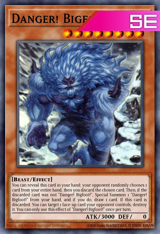 Danger! Bigfoot! (Alternate Art) - RA03-EN019 - 1st Edition - Secret Rare