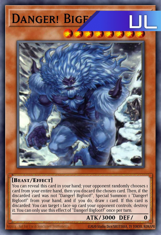 Danger! Bigfoot! (Alternate Art) - RA03-EN019 - 1st Edition - Ultimate Rare