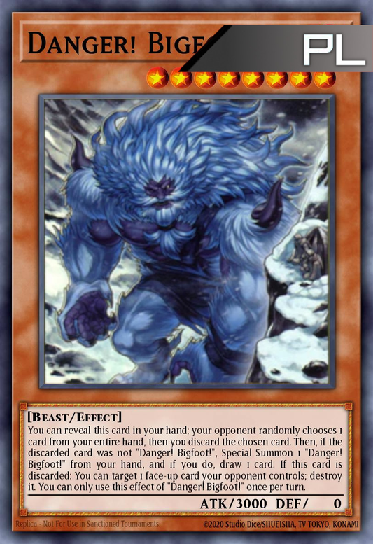 Danger! Bigfoot! (Alternate Art) - RA03-EN019 - 1st Edition - Platinum Secret Rare