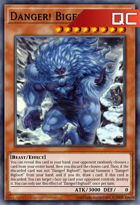 Danger! Bigfoot! (Alternate Art) - RA03-EN019 - 1st Edition - Quarter Century Secret Rare