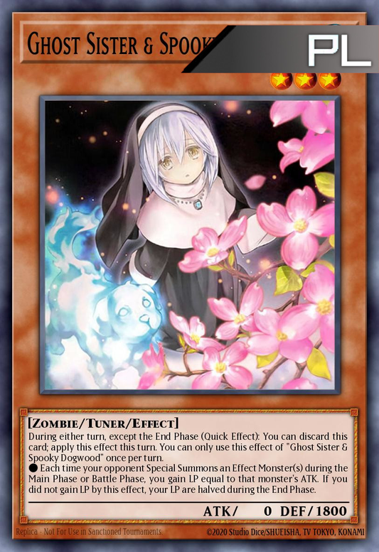 Ghost Sister & Spooky Dogwood (Alternate Art) - RA03-EN020 - 1st Edition - Platinum Secret Rare