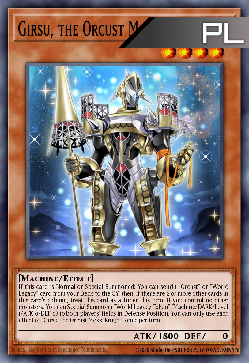 Girsu, the Orcust Mekk-Knight - RA03-EN026 - 1st Edition - Platinum Secret Rare