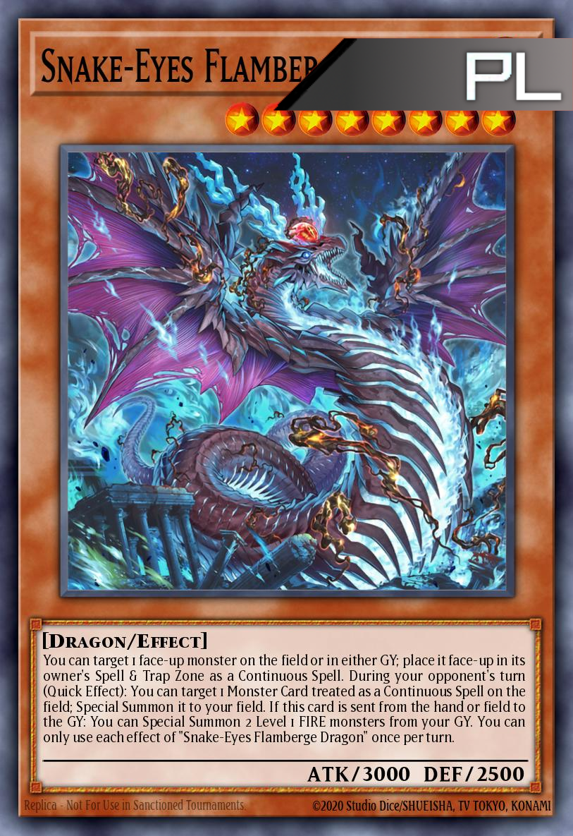 Snake-Eyes Flamberge Dragon - RA03-EN033 - 1st Edition - Platinum Secret Rare