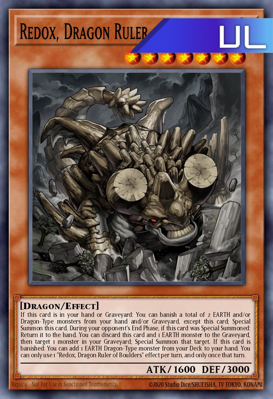 Redox, Dragon Ruler of Boulders - RA03-EN008 - 1st Edition - Ultimate Rare