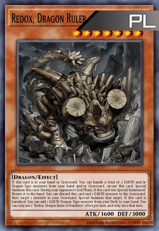 Redox, Dragon Ruler of Boulders - RA03-EN008 - 1st Edition - Platinum Secret Rare