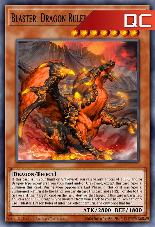 Blaster, Dragon Ruler of Infernos - RA03-EN010 - 1st Edition - Quarter Century Secret Rare