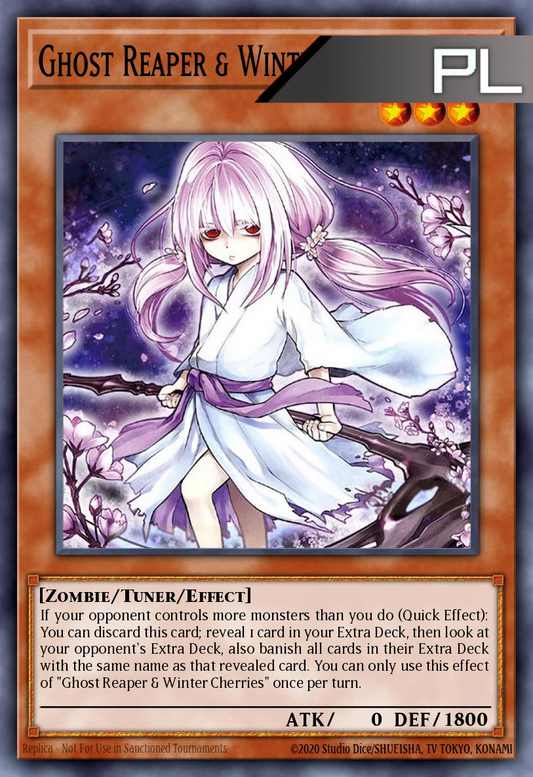 Ghost Reaper & Winter Cherries (Alternate Art) - RA03-EN014 - 1st Edition - Platinum Secret Rare