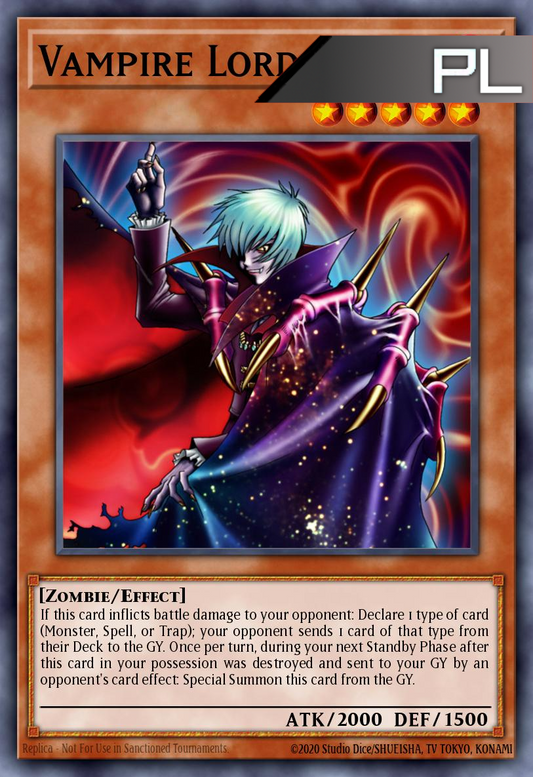 Vampire Lord - RA03-EN128 - 1st Edition - Platinum Secret Rare