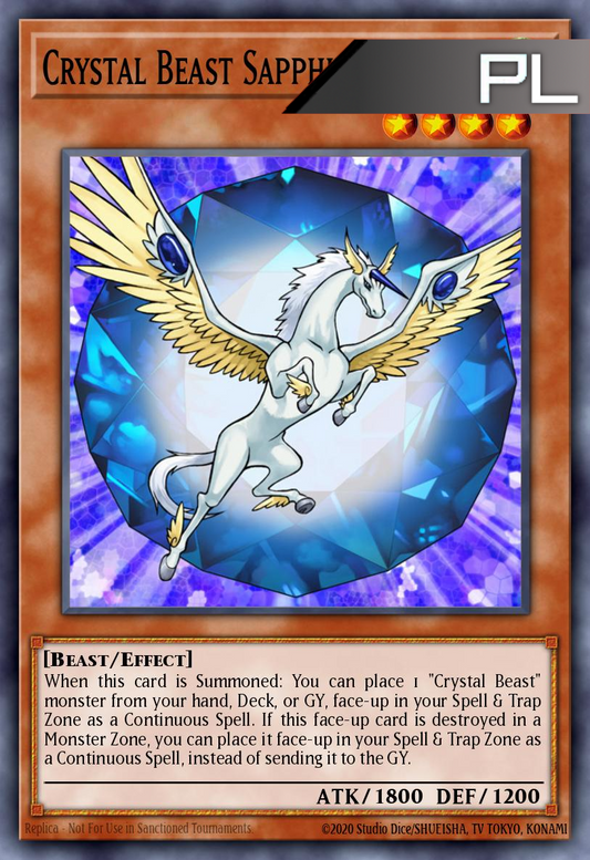 Crystal Beast Sapphire Pegasus - RA03-EN179 - 1st Edition - Platinum Secret Rare