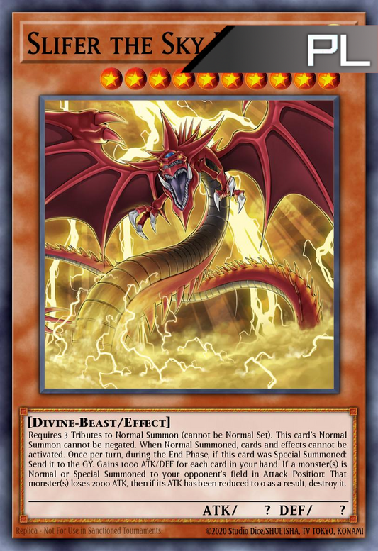 Slifer the Sky Dragon - RA03-EN244 - 1st Edition - Platinum Secret Rare