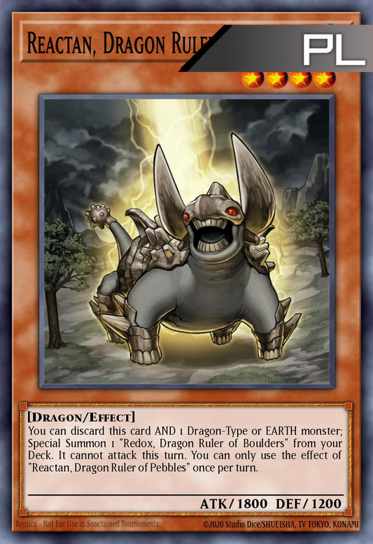 Reactan, Dragon Ruler of Pebbles - RA03-EN256 - 1st Edition - Platinum Secret Rare