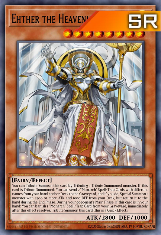 Ehther the Heavenly Monarch - RA04-EN018 - 1st Edition - Super Rare