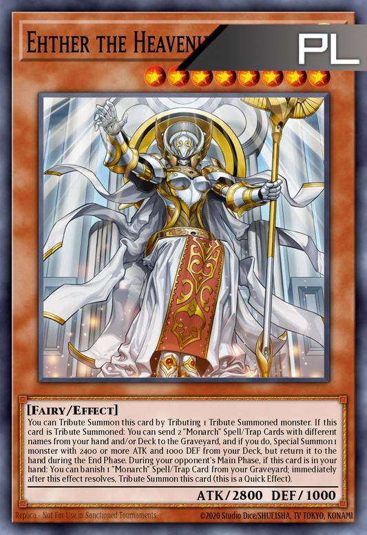 Ehther the Heavenly Monarch - RA04-EN018 - 1st Edition - Platinum Secret Rare