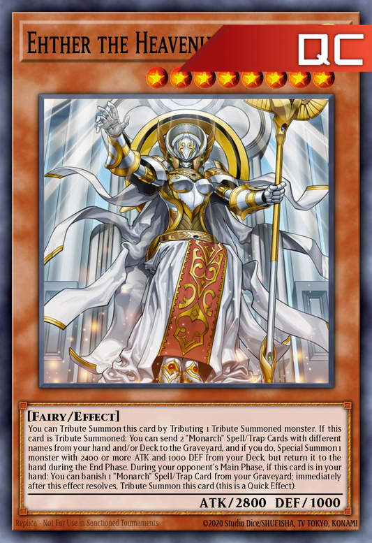 Ehther the Heavenly Monarch - RA04-EN018 - 1st Edition - Quarter Century Secret Rare