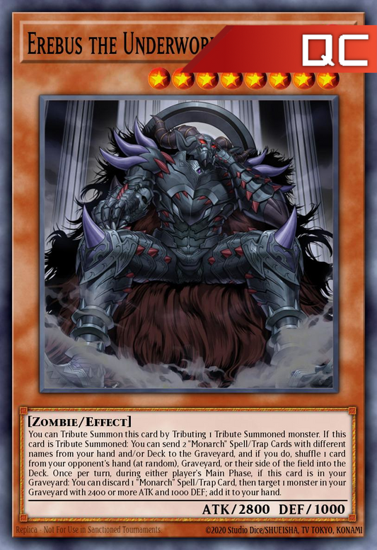 Erebus the Underworld Monarch - RA04-EN019 - 1st Edition - Quarter Century Secret Rare
