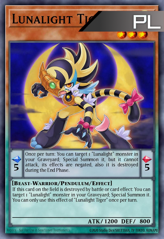Lunalight Tiger - RA04-EN020 - 1st Edition - Platinum Secret Rare
