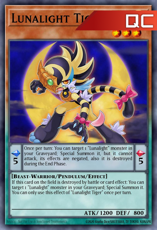 Lunalight Tiger - RA04-EN020 - 1st Edition - Quarter Century Secret Rare