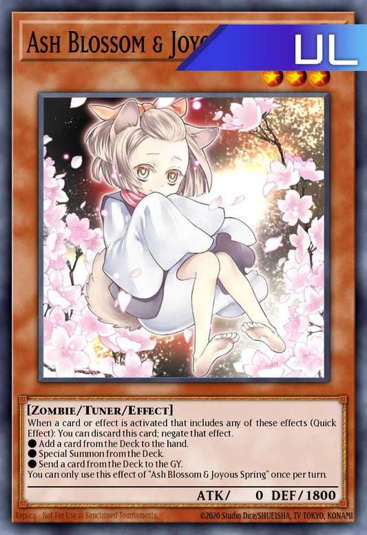 Ash Blossom & Joyous Springs (Alternate Art) - RA04-EN025 - 1st Edition - Ultimate Rare