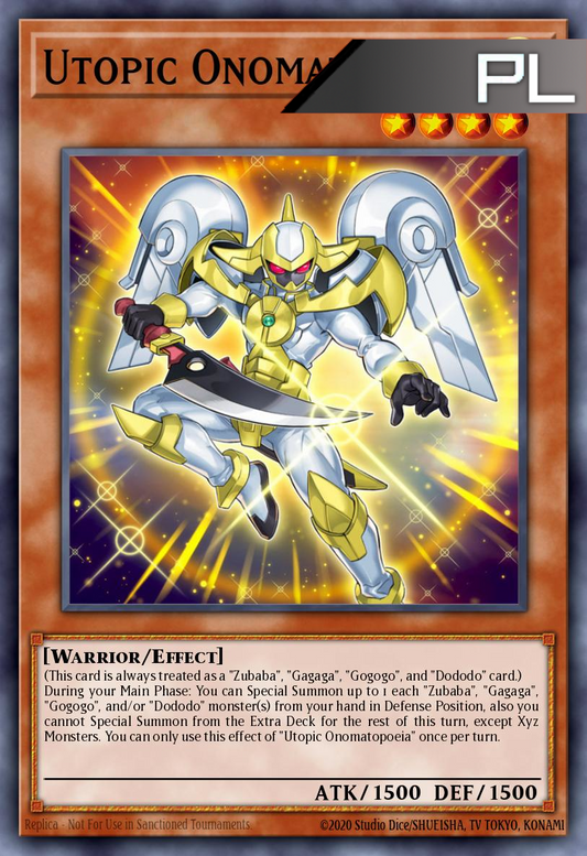 Utopic Onomatopoeia - RA04-EN028 - 1st Edition - Platinum Secret Rare