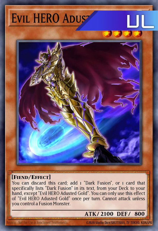 Evil HERO Adusted Gold - RA04-EN029 - 1st Edition - Ultimate Rare