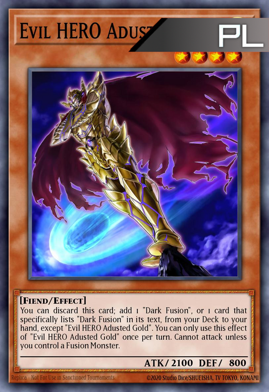 Evil HERO Adusted Gold - RA04-EN029 - 1st Edition - Platinum Secret Rare