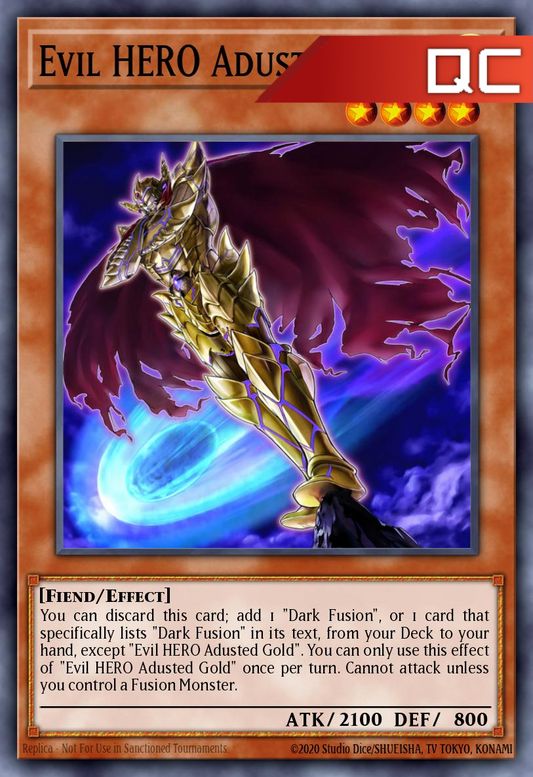 Evil HERO Adusted Gold - RA04-EN029 - 1st Edition - Quarter Century Secret Rare