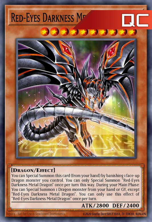 Red-Eyes Darkness Metal Dragon (Alternate Artwork) - RA04-EN003 - 1st Edition - Quarter Century Secret Rare
